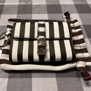 Henri Bendel Centennial Stripe Small Card/Coin Case